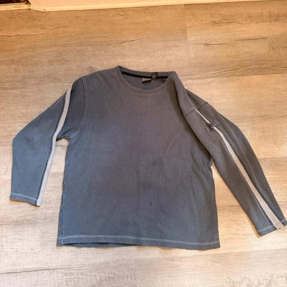 Vintage Quiksilver Heavyweight Waffle Knit Long Sleeve Crewneck